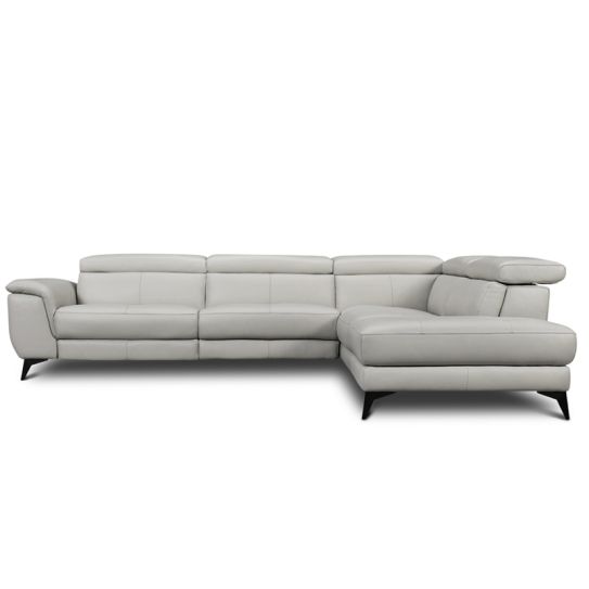 Canapé d\'angle relax en cuir MARCUS