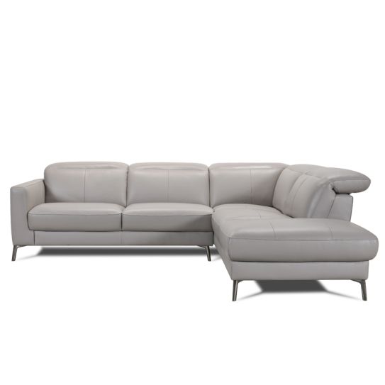 Canapé d\'angle en cuir BARNEY