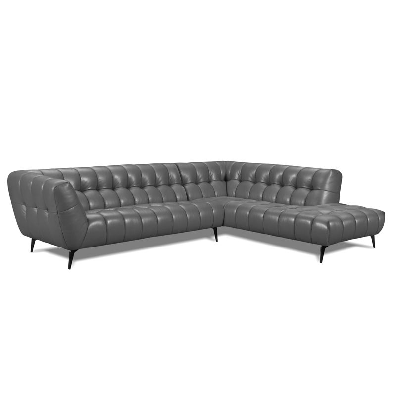 Canapé d'angle en cuir CURBY