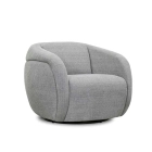 Fauteuil en tissu pivotant BULL